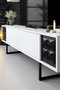Hanah Home Mueble de TV Black Line - Blanco y Negro